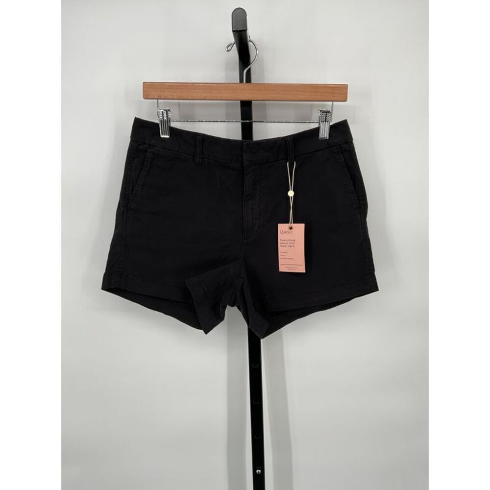Quince Black Stretch Cotton Chino Shorts